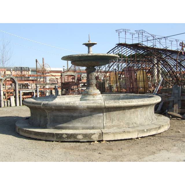 Complete reclaimed stone centerpiece fountain