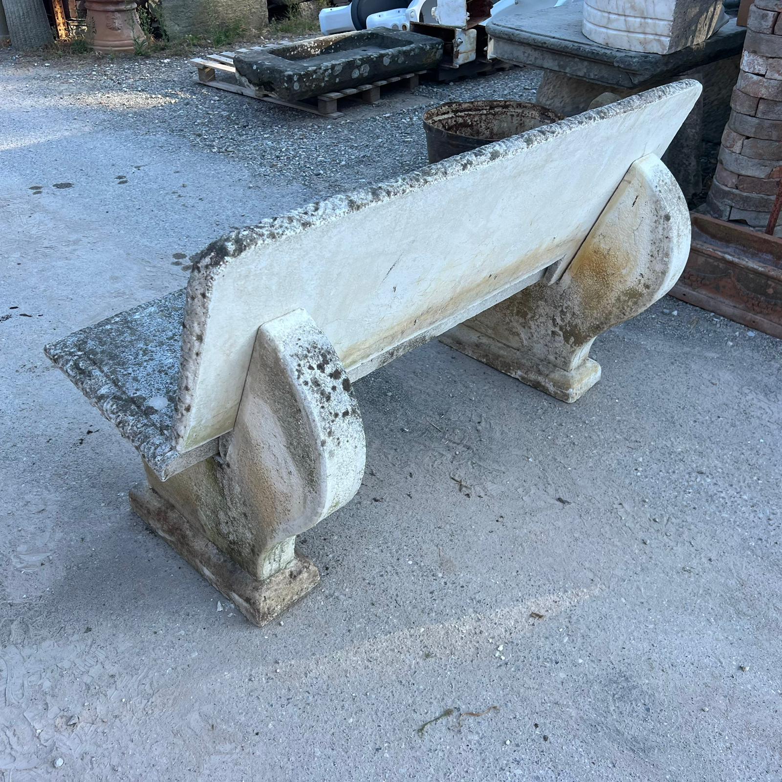 Pair of concrete benches