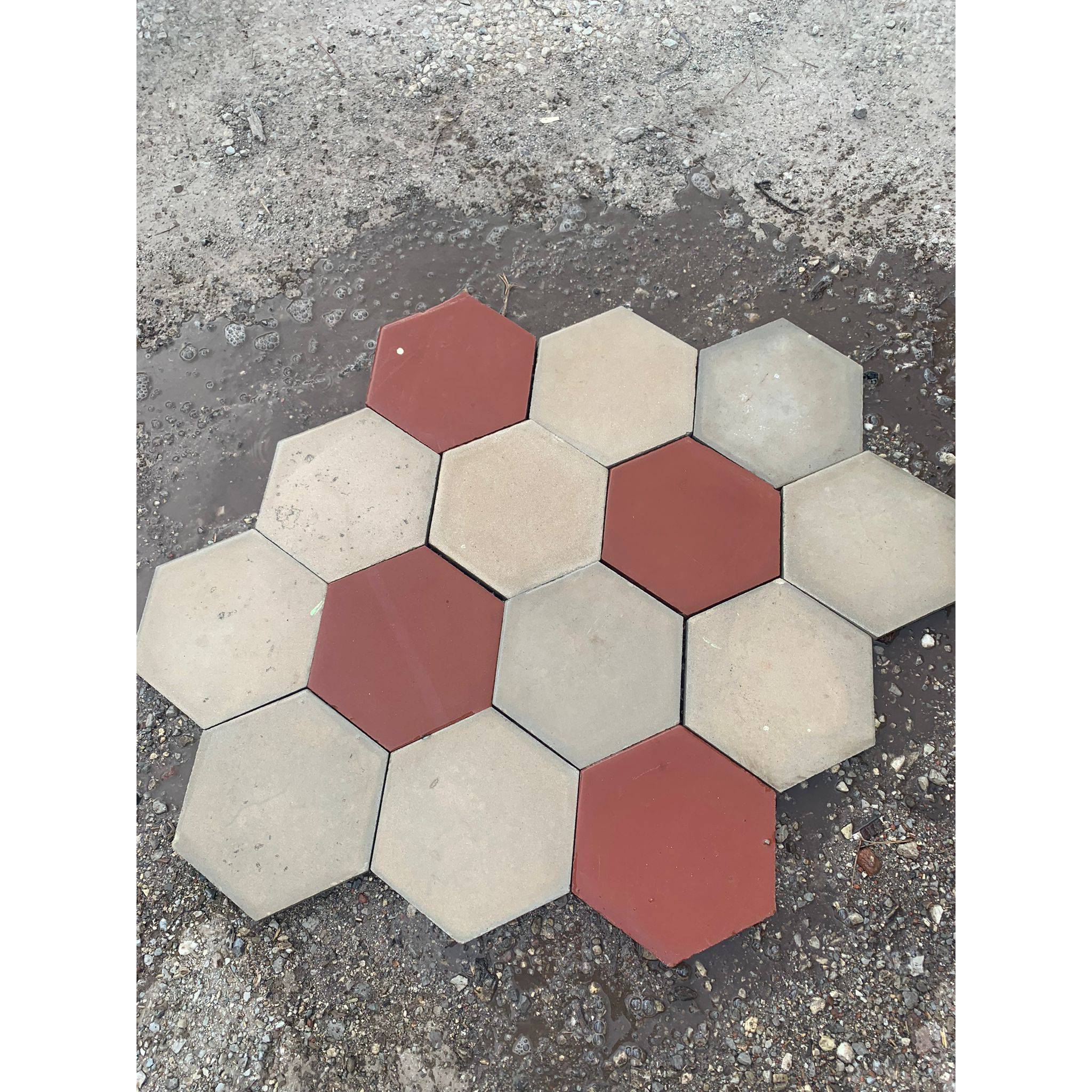 pavimento in pastina esagonale