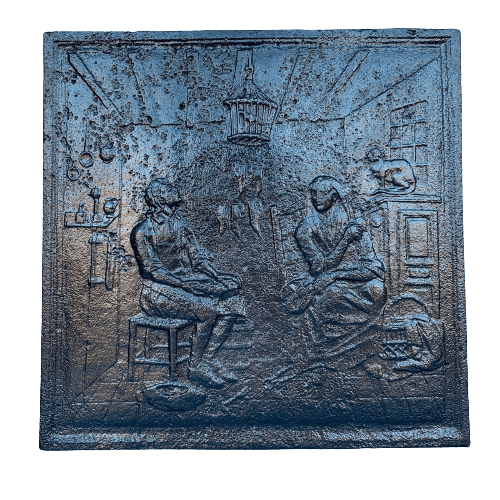 Antica ghisa "scena quotidiana"