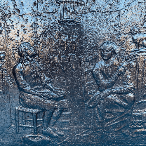 Antica ghisa "scena quotidiana"