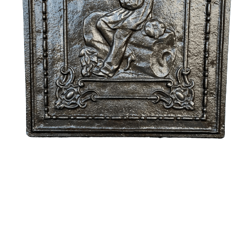 Piastra da camino - Uomo seduto