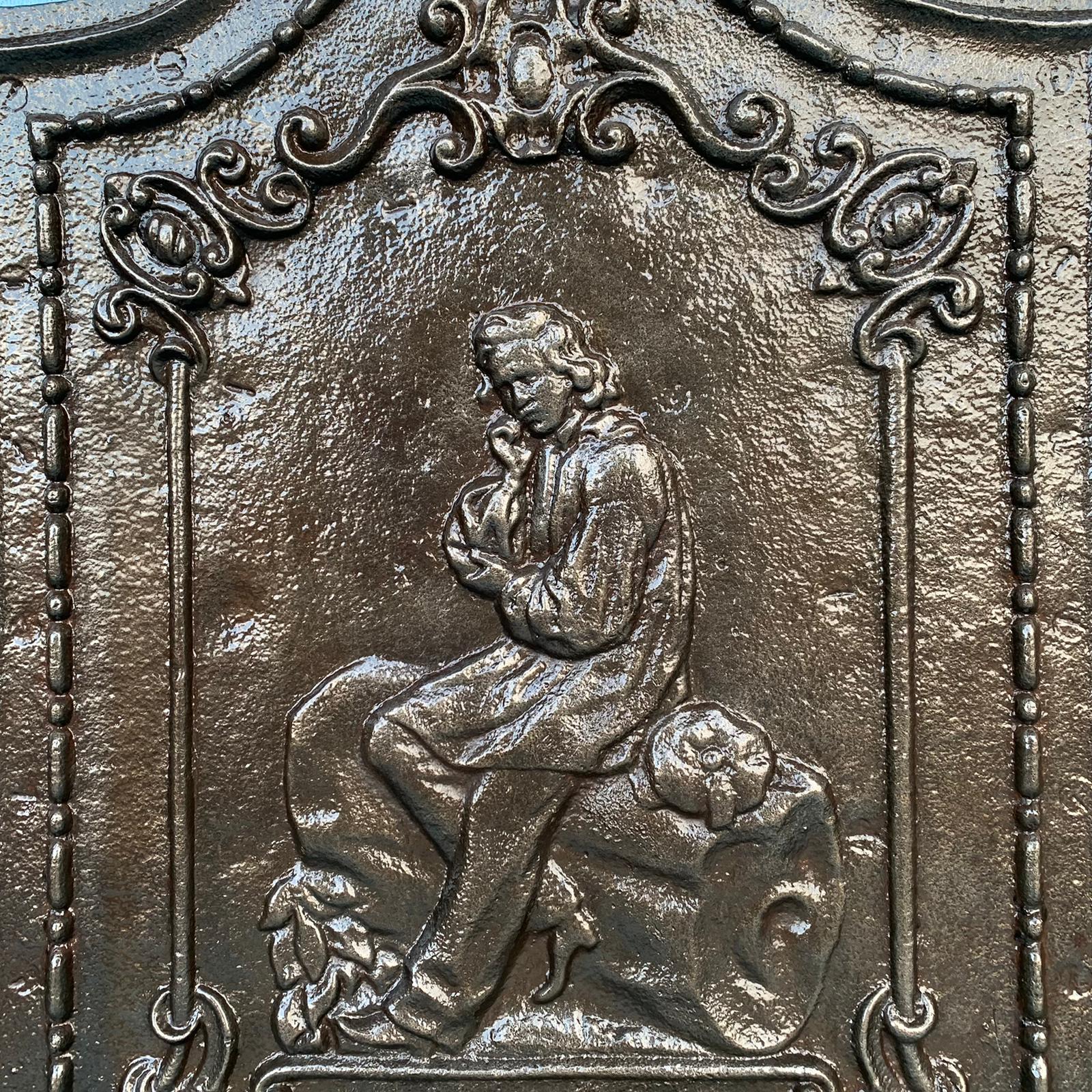 Antica piastra da camino vecchia 
