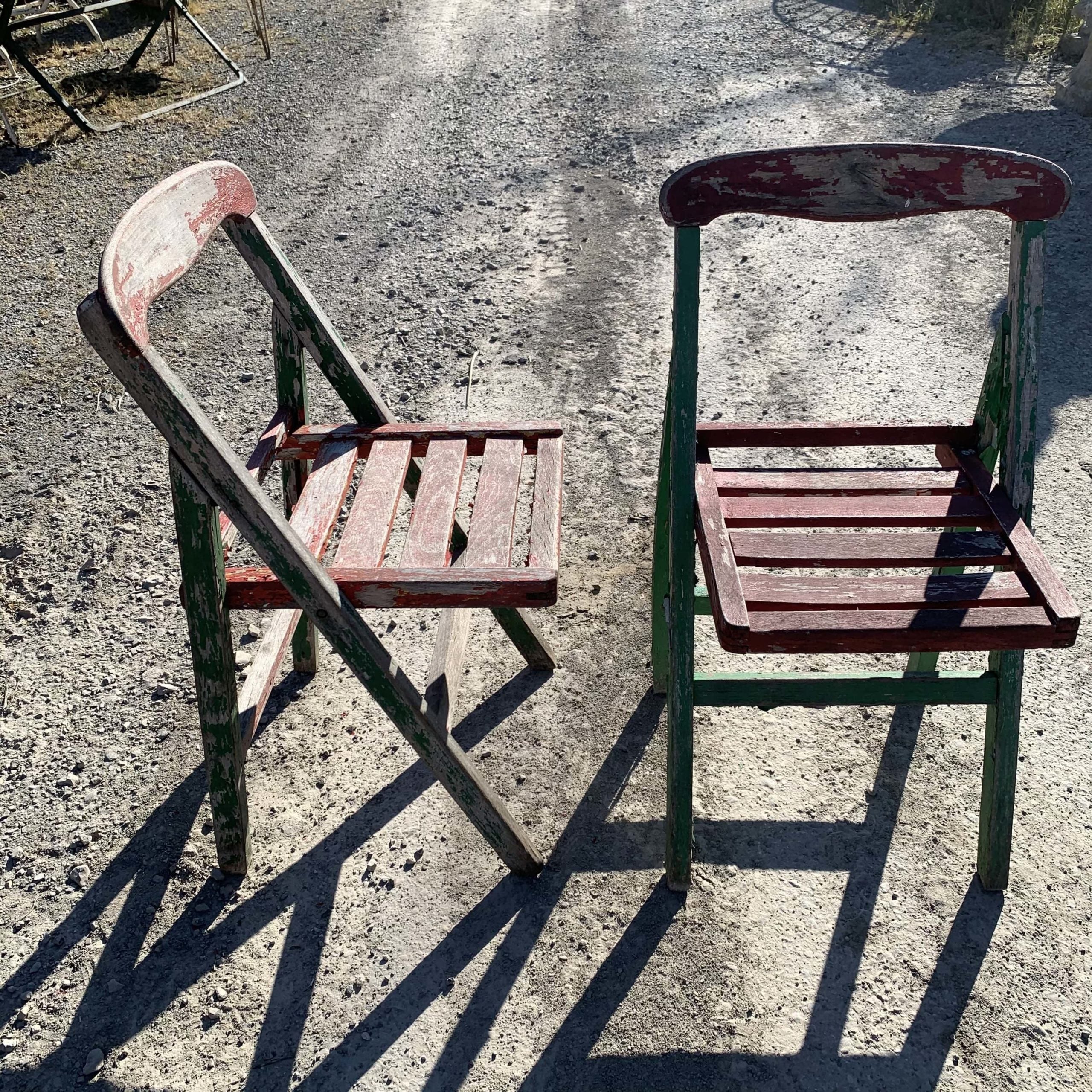 Antiche sedie di legno 