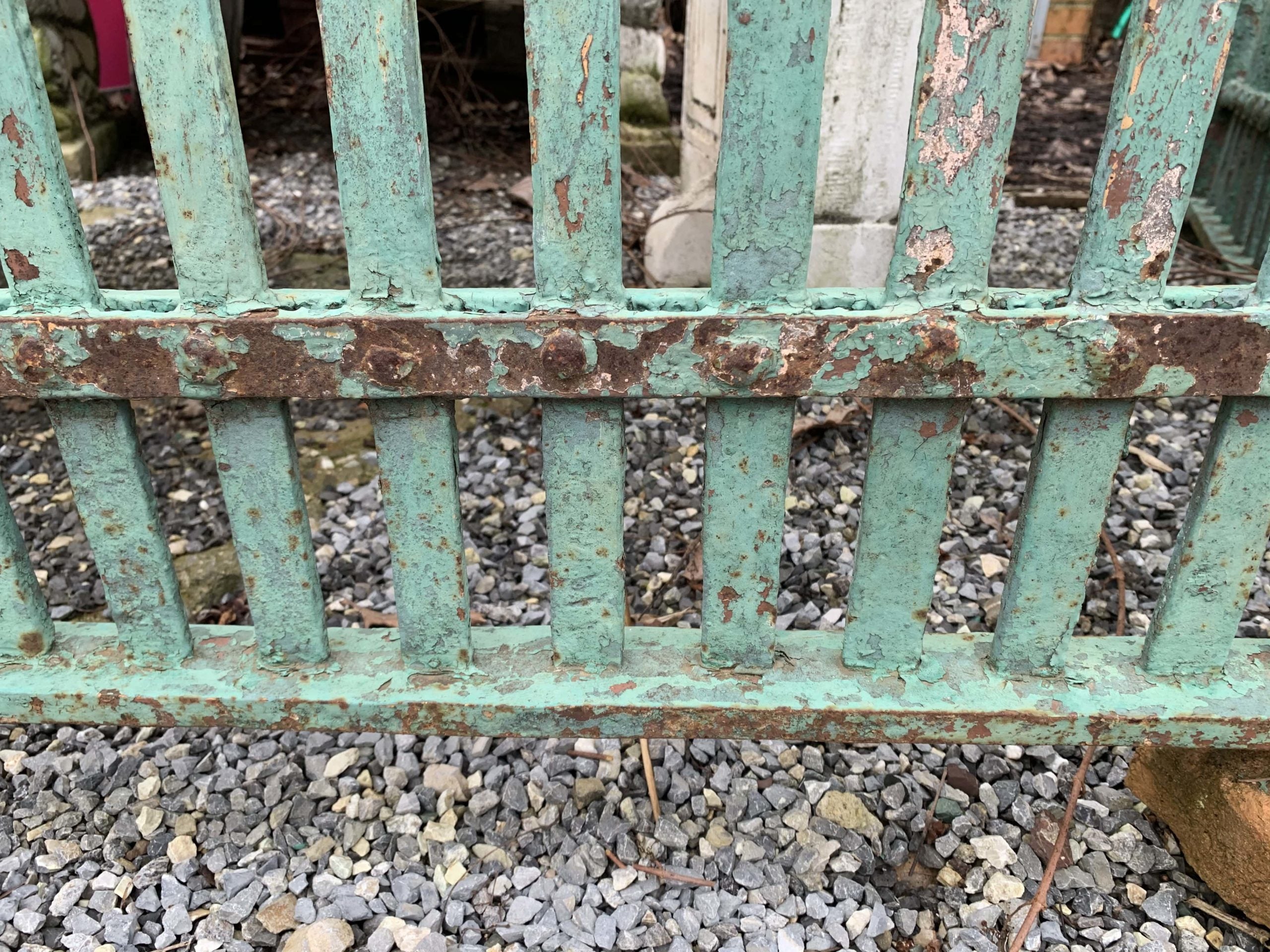 Antico cancello verde dettaglio 