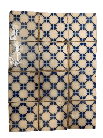 Azulejos antiche bianche e blu 