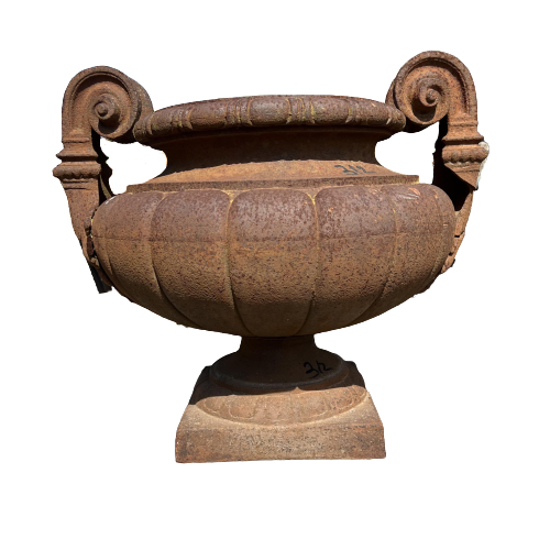 Coppia di vasi in ghisa 