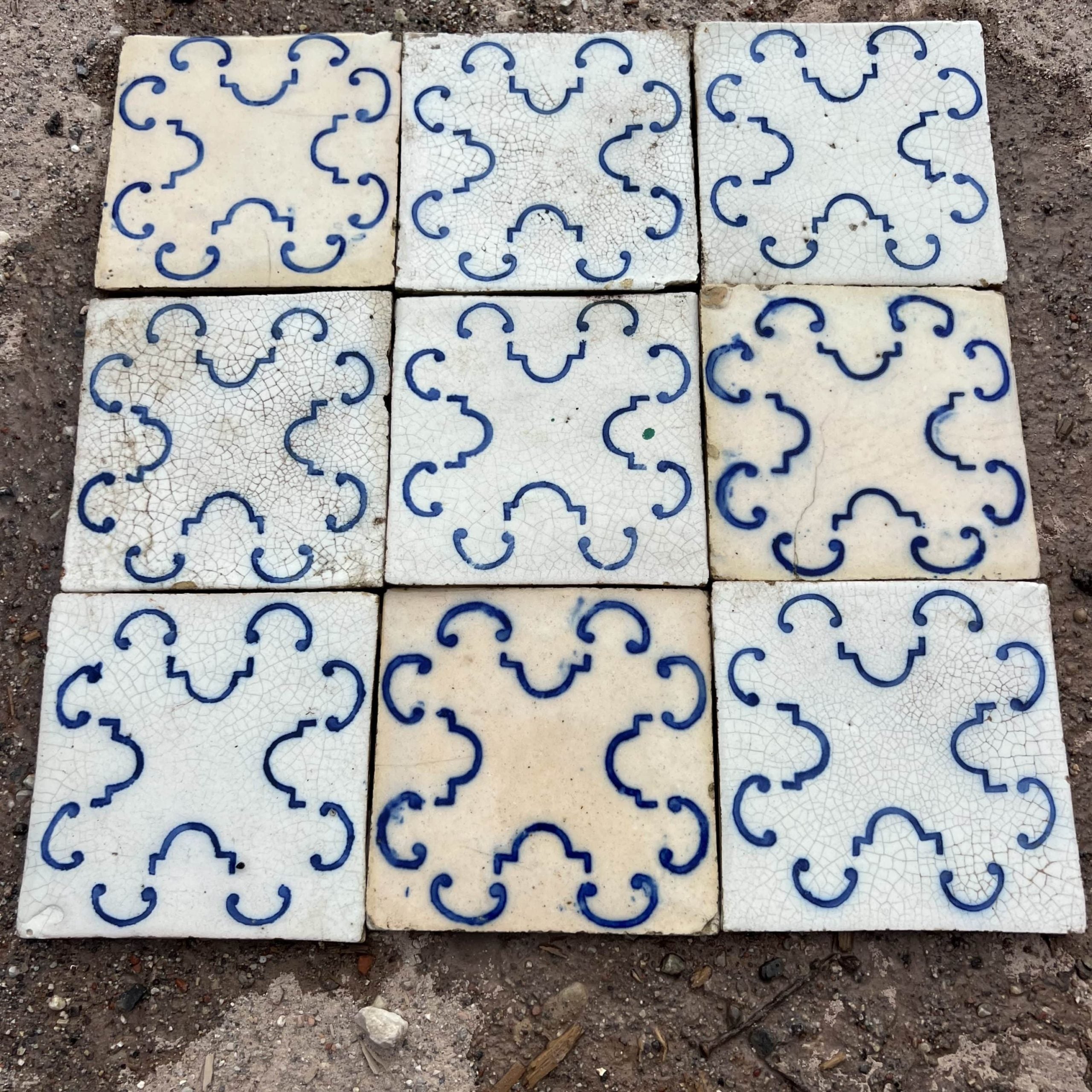 Dettagli azulejos bianche e blu