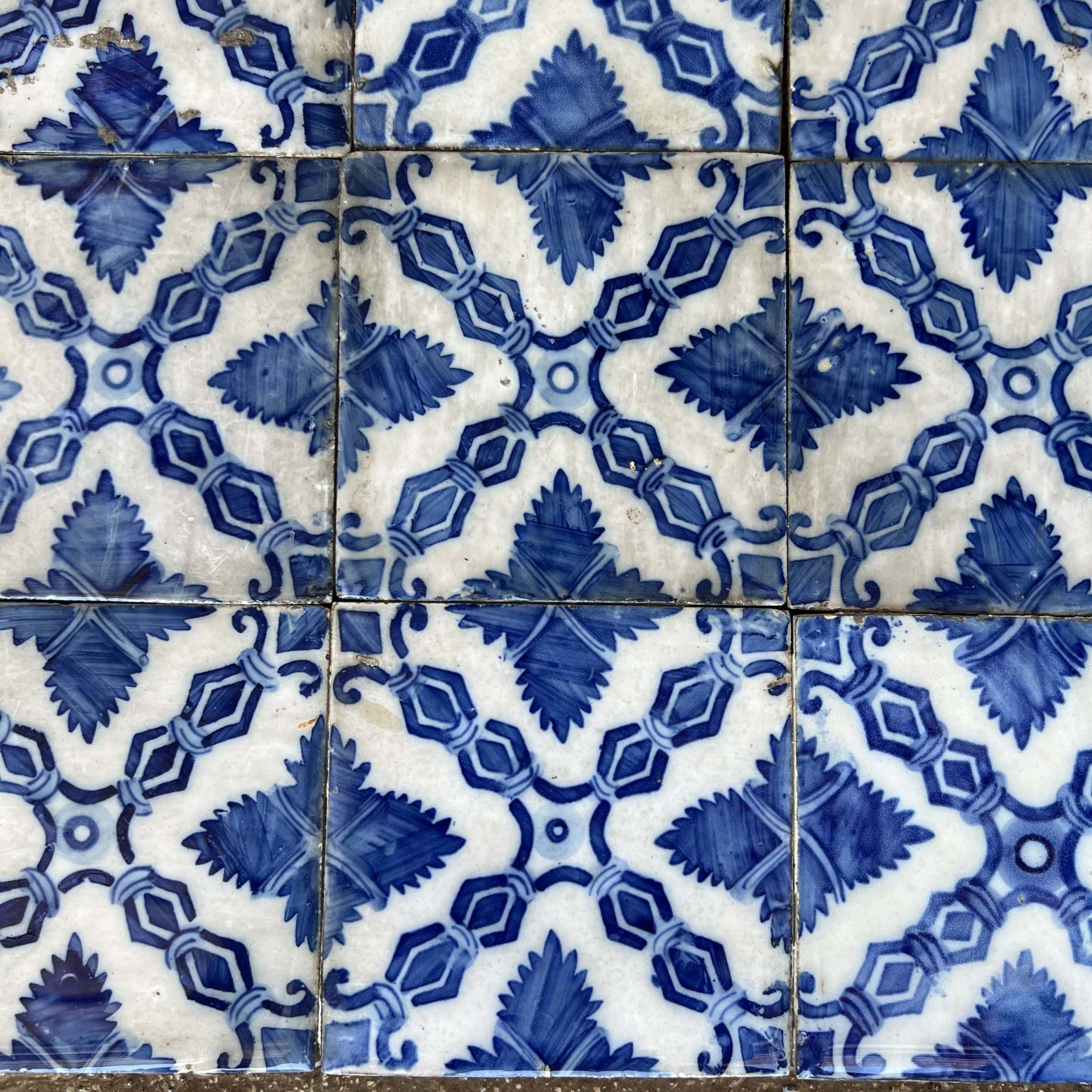 Dettagli azulejos blu 