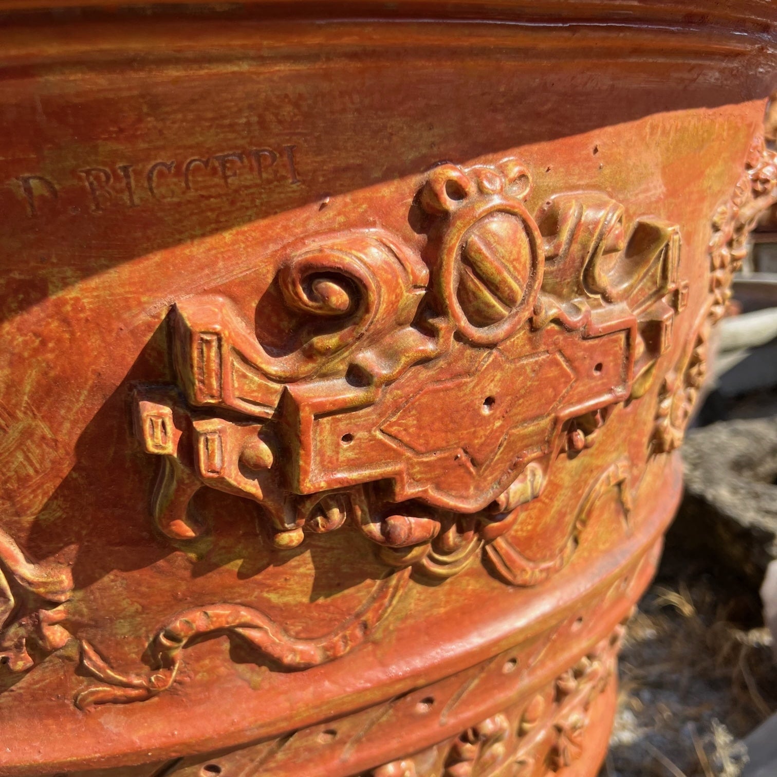 Grande dettaglio in terracotta 