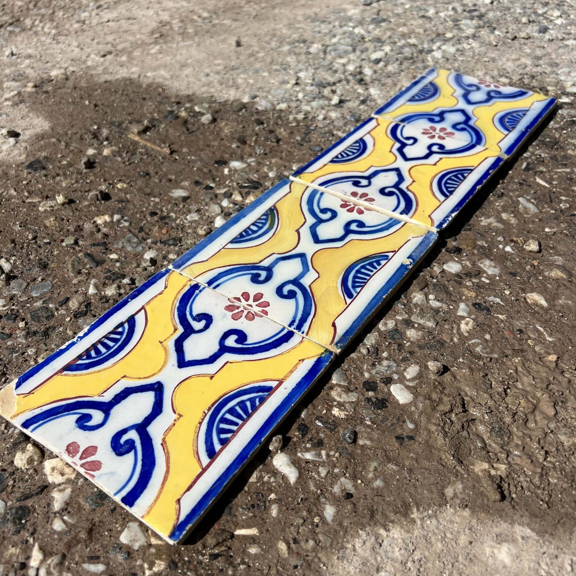 Greca gialla e blu piccole 
