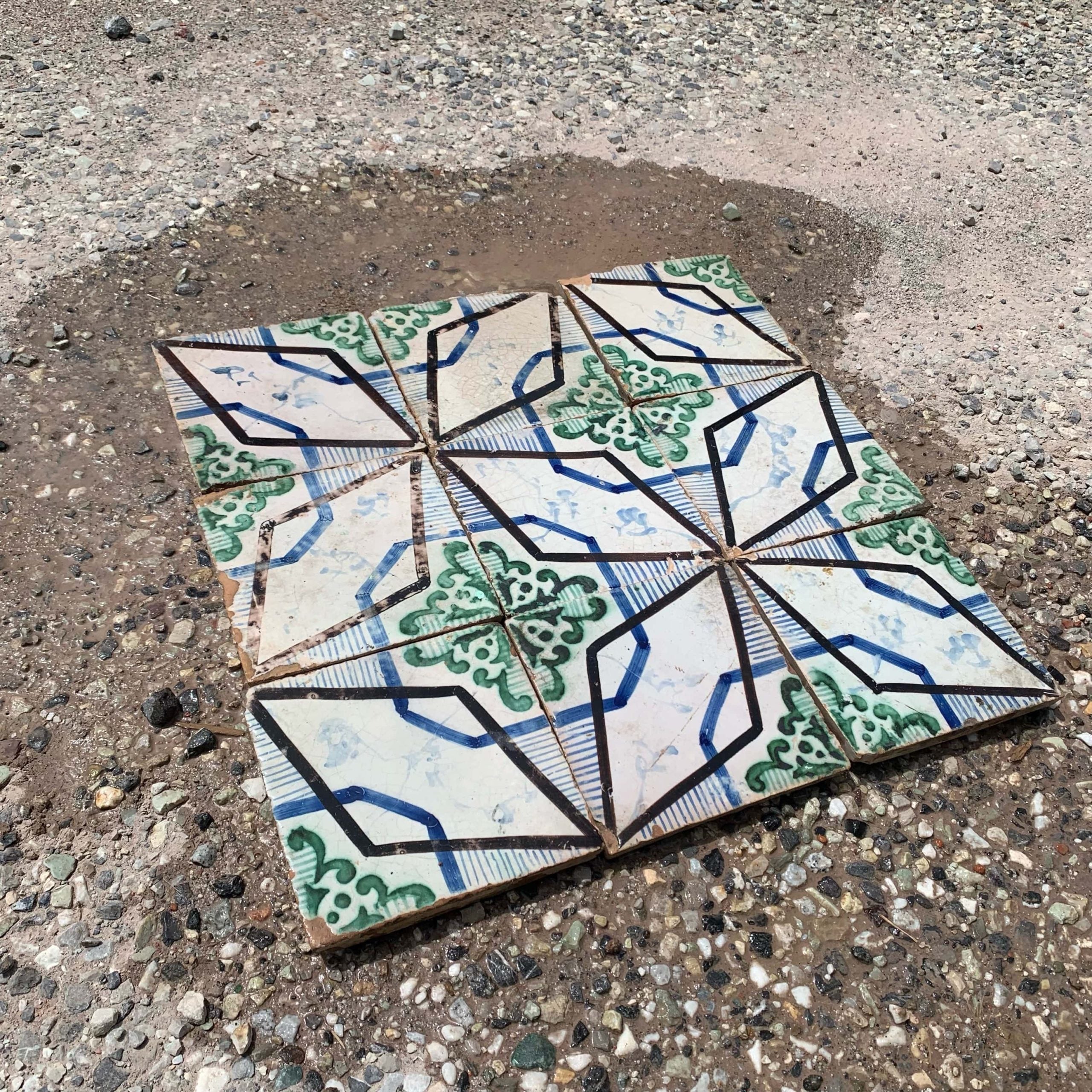 Maioliche verdi, blu e bianche - MAI 114