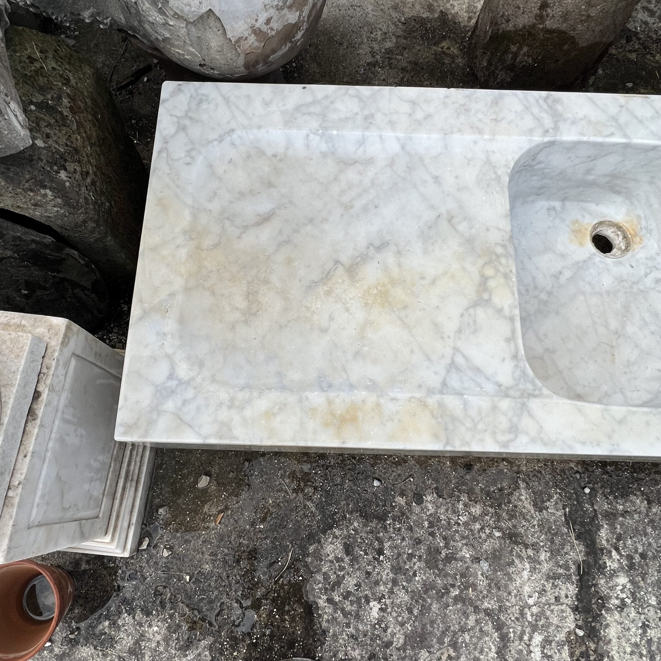 Double-hole marble sink - LAV 111