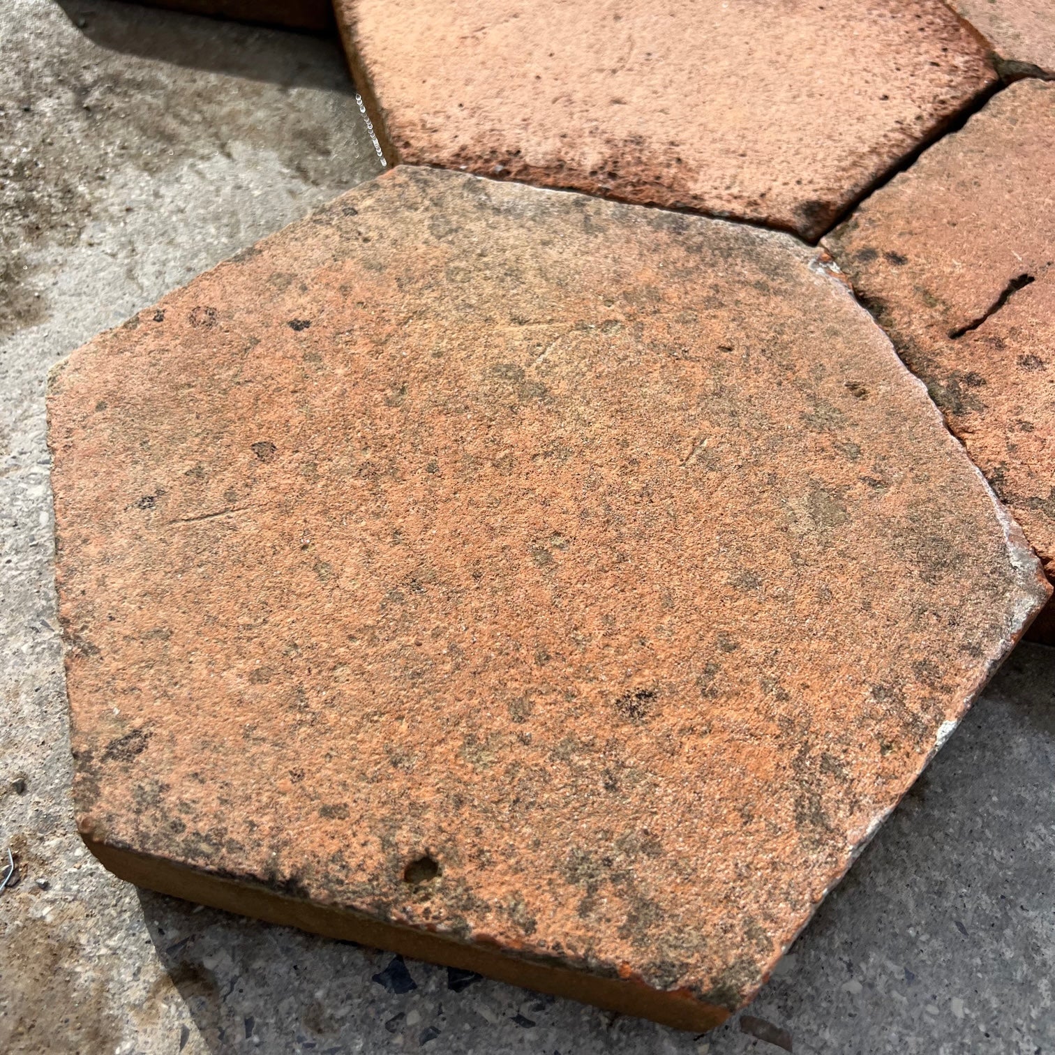 Hexagonal terracotta floor, side 12.5