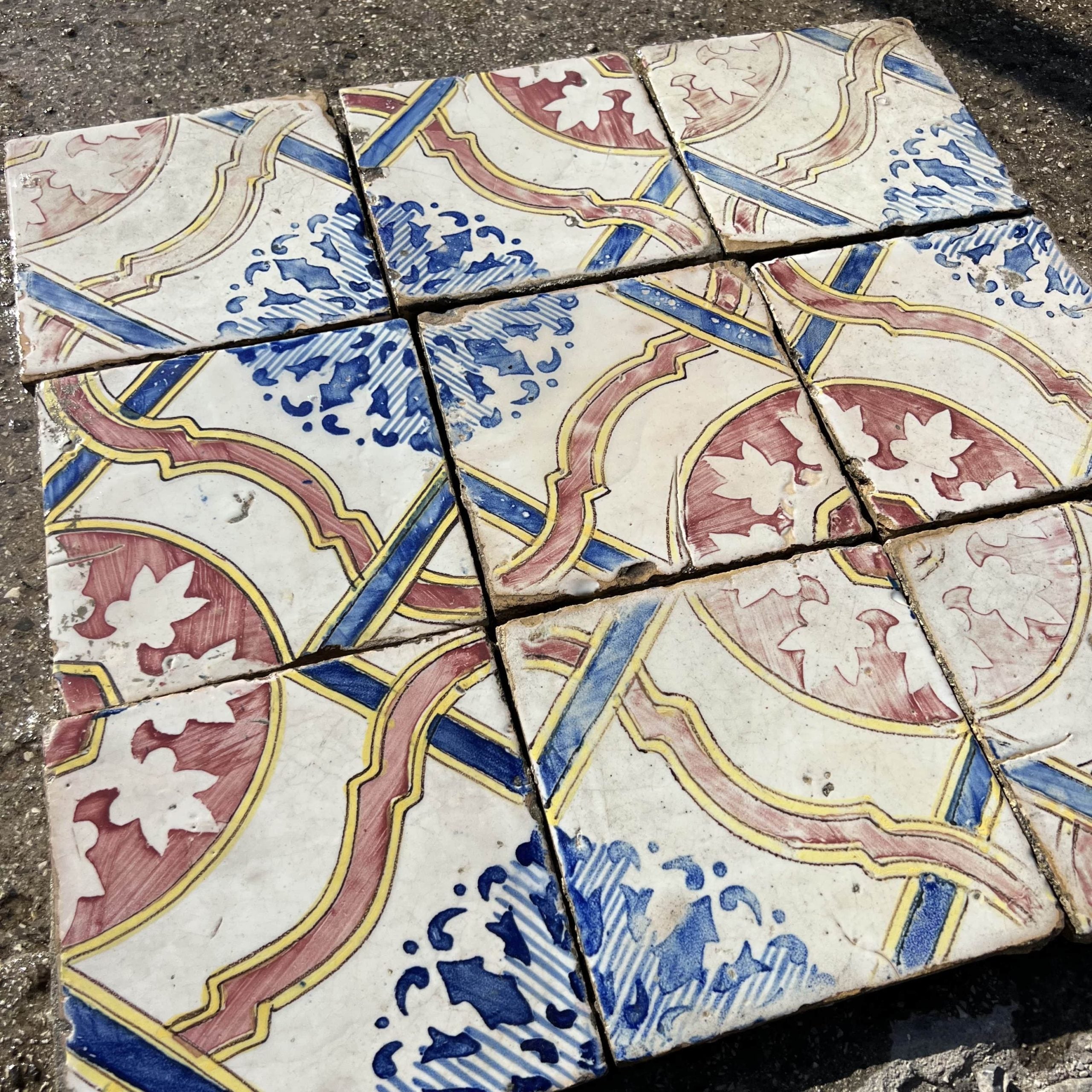 Pink, Blue, and Yellow Majolica - MAI 150