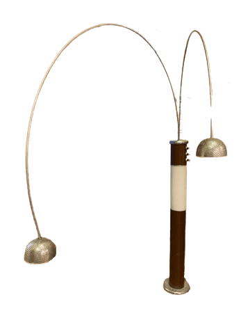 Lampada da terra vintage marrone 