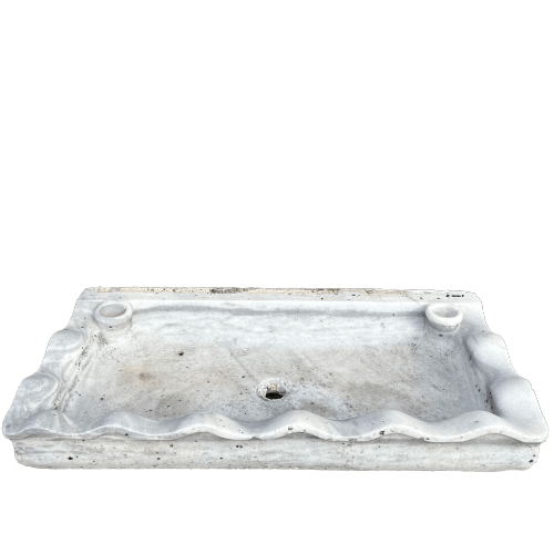 Lavandino in marmo con conchiglia 
