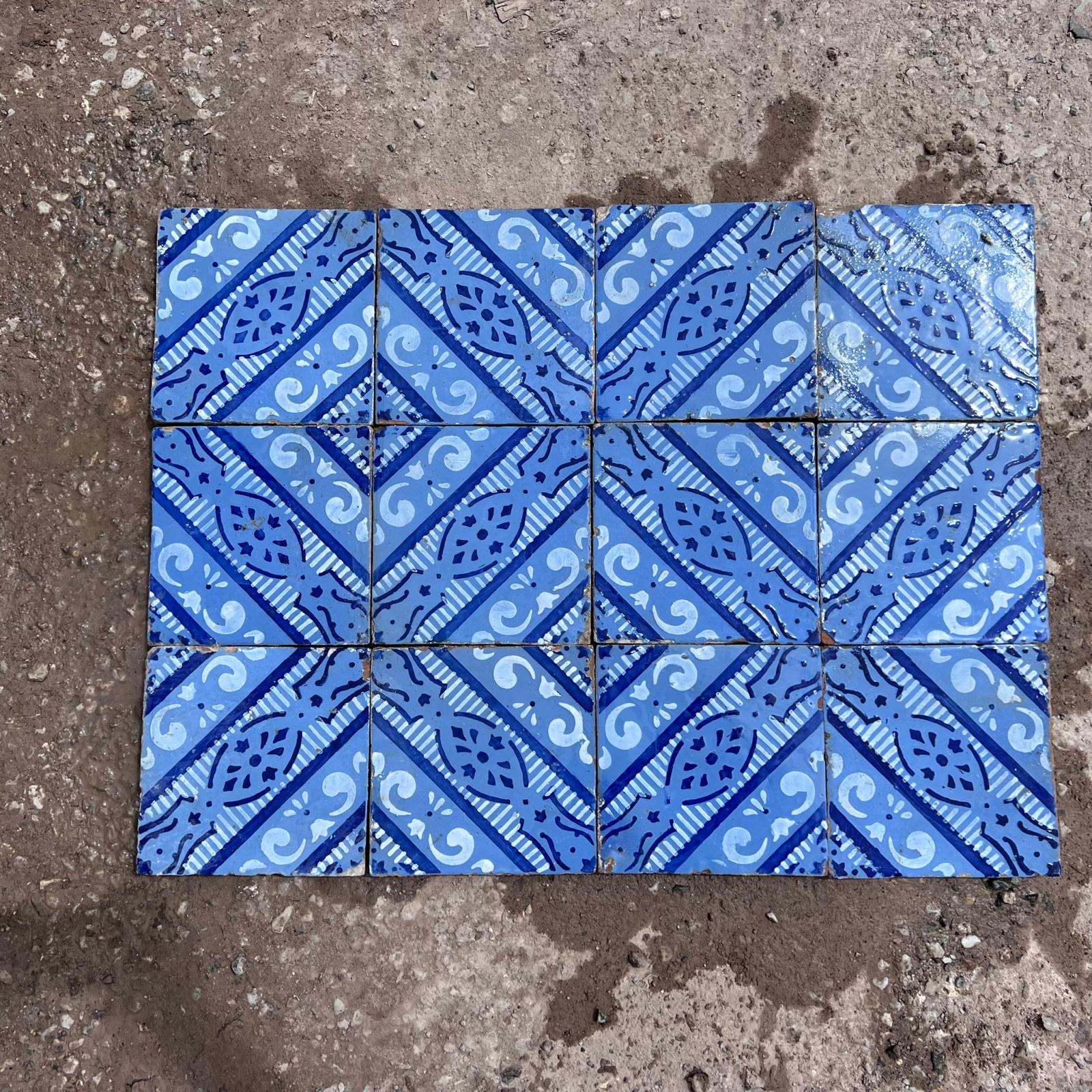 maioliche celesti e blu 