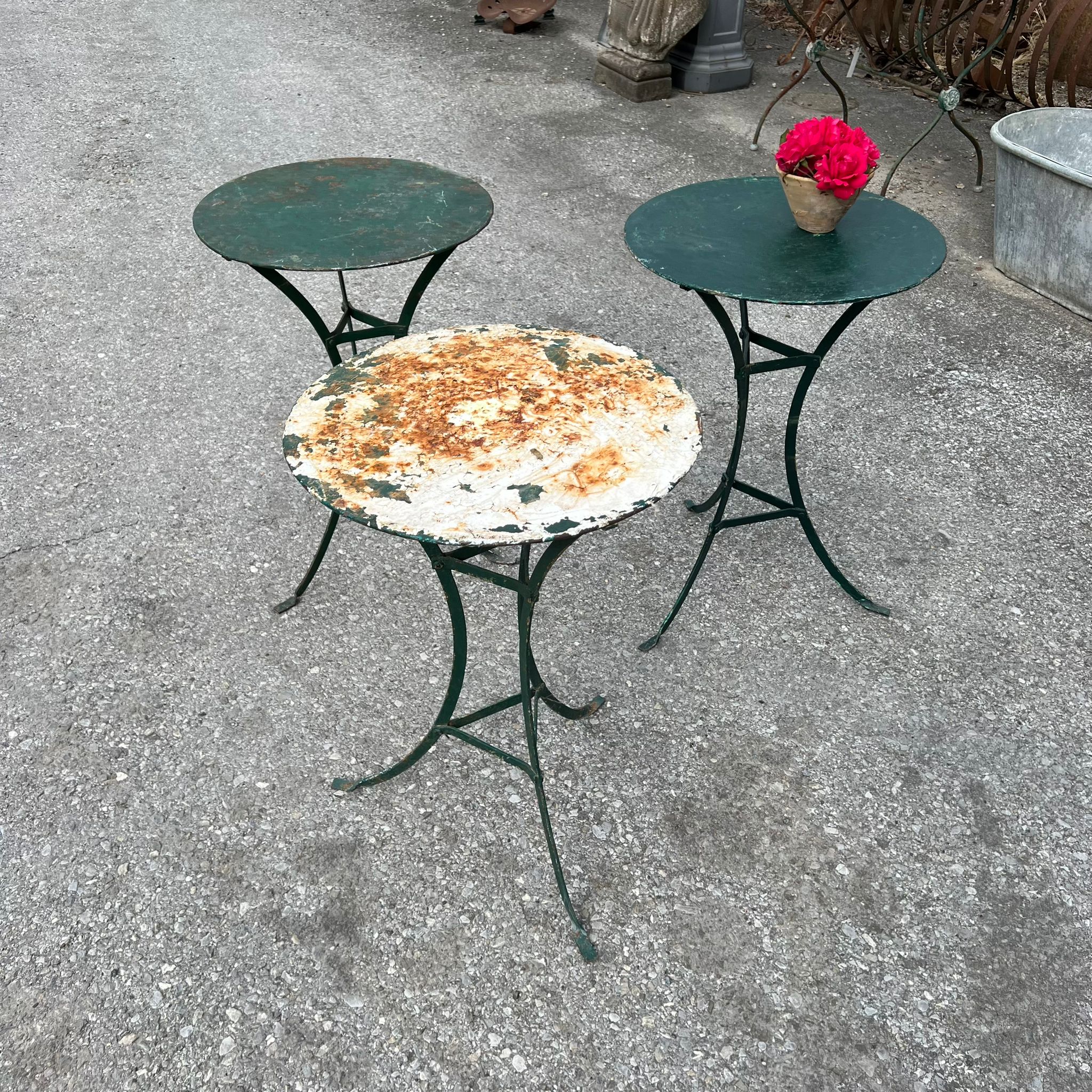Round iron tables