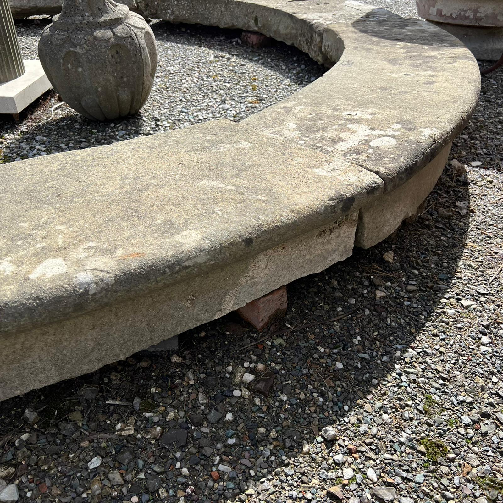 Stone fountain edge