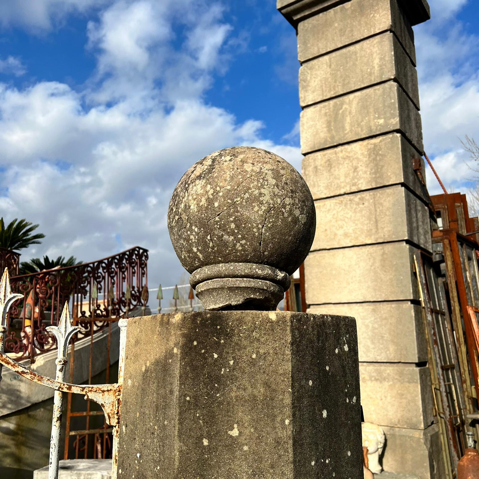 Octagonal stone columns