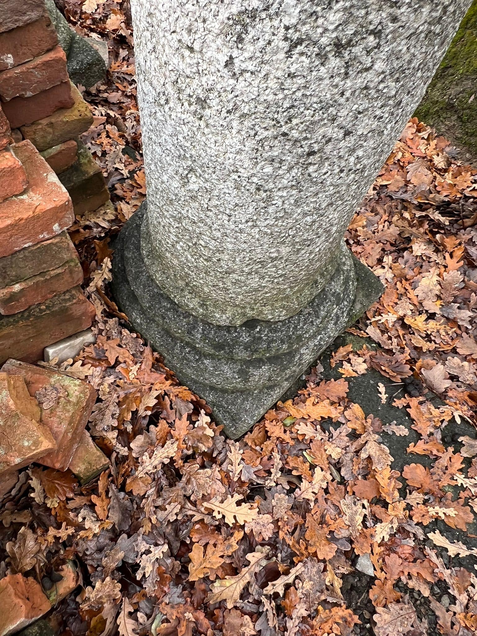 Pair of granite columns