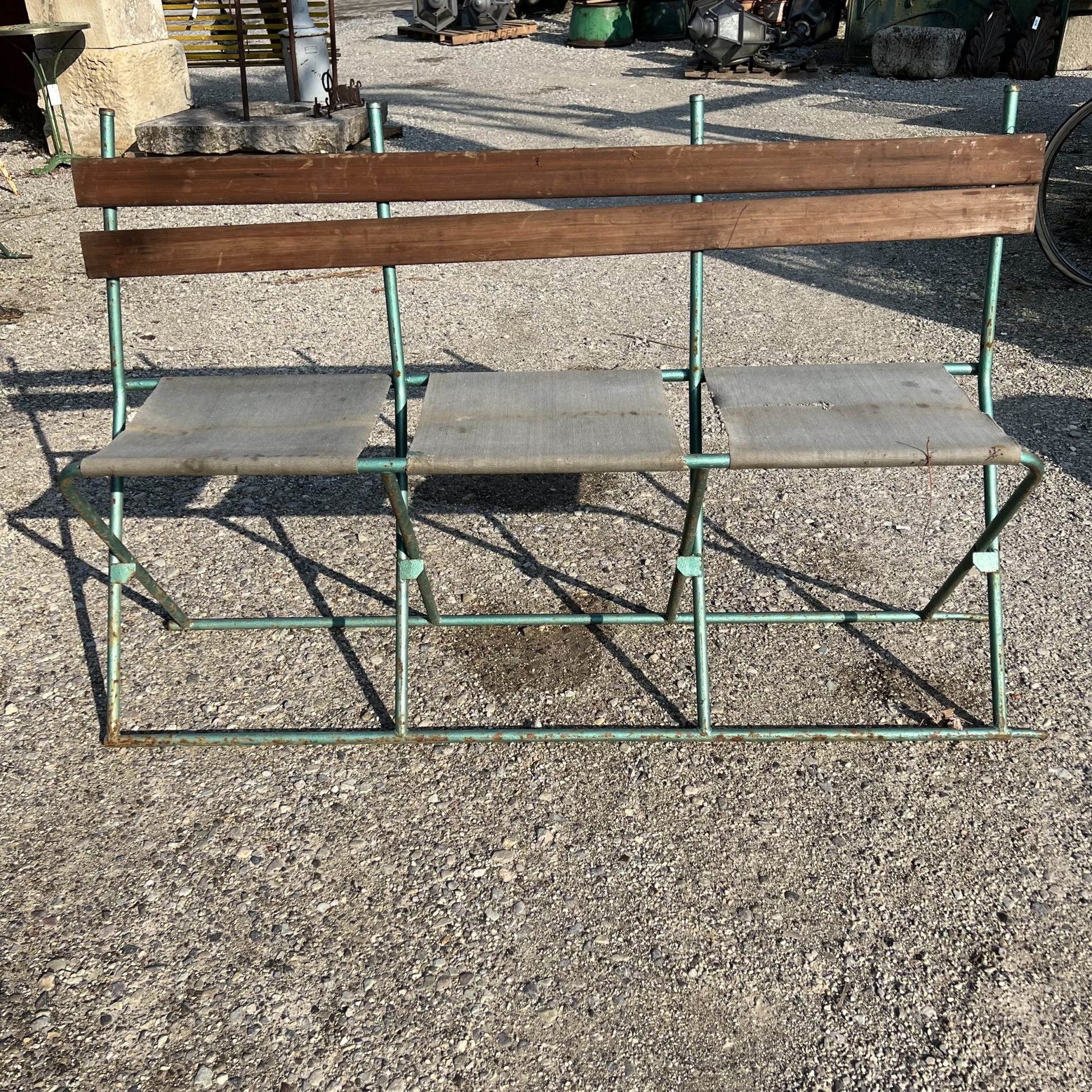 Panchina antica legno e ferro 