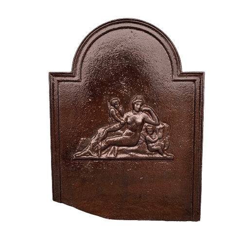 Piastra da camino raffigurante donna 