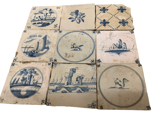Piccole azulejos bianche e blu