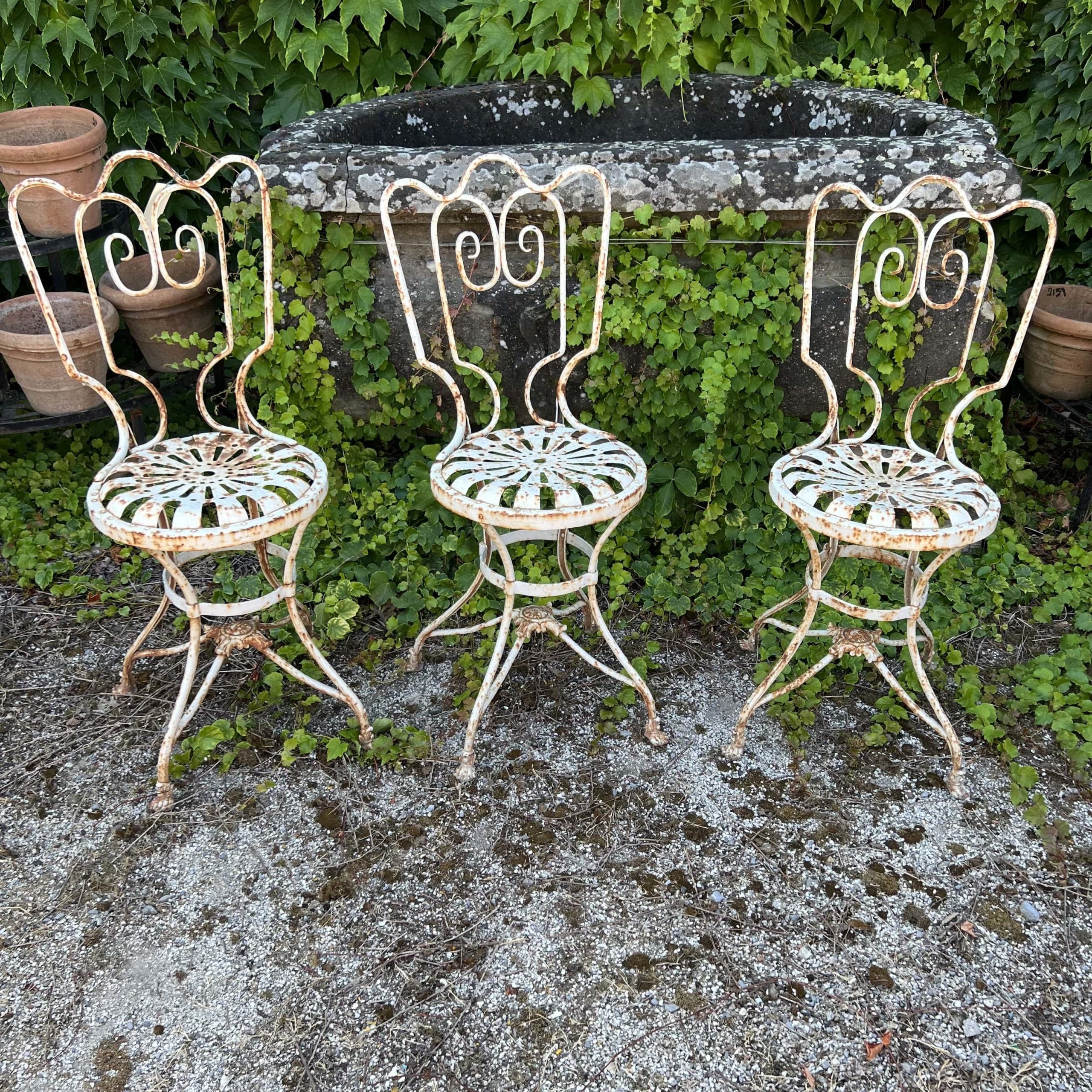 Set di tre sedie 
