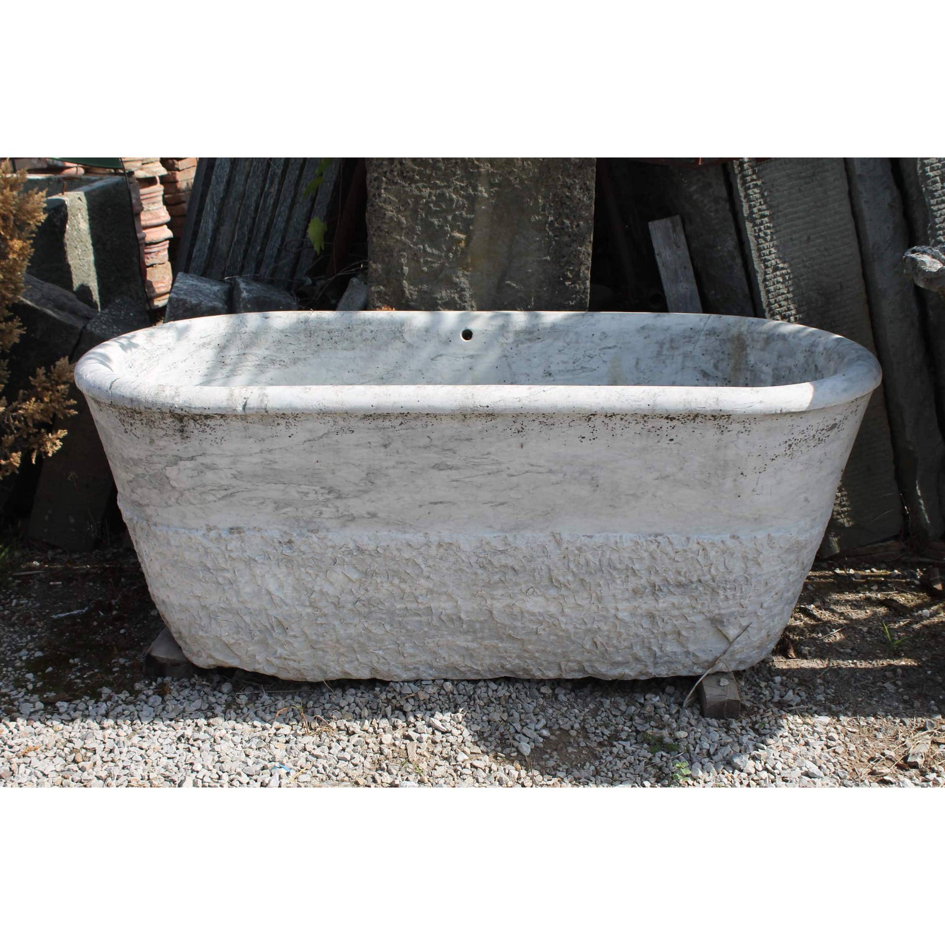 Vasca da bagno in marmo bianco 