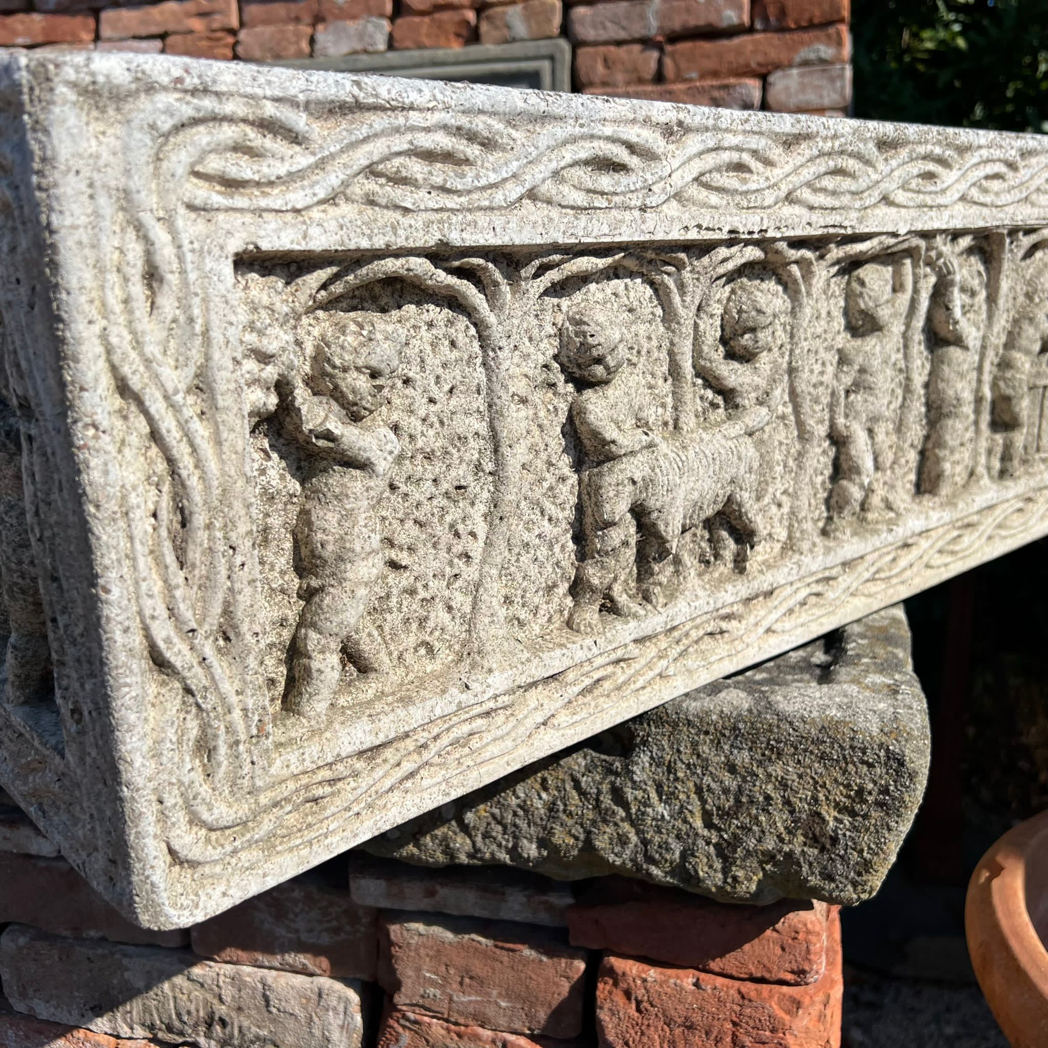 Vaso rettangolare in cemento 