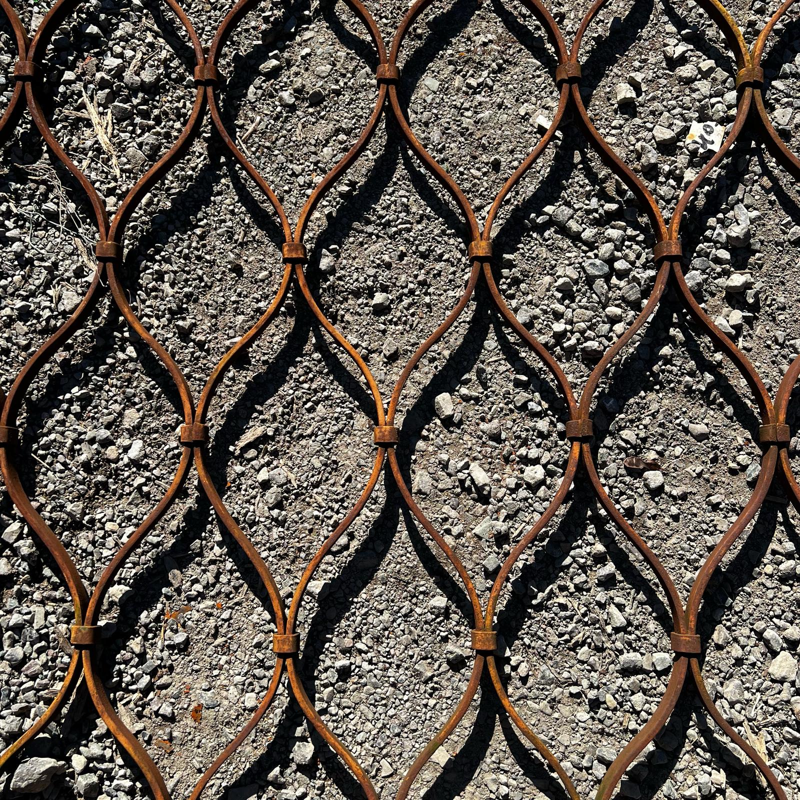 Vecchia inferriata di recupero dettagli