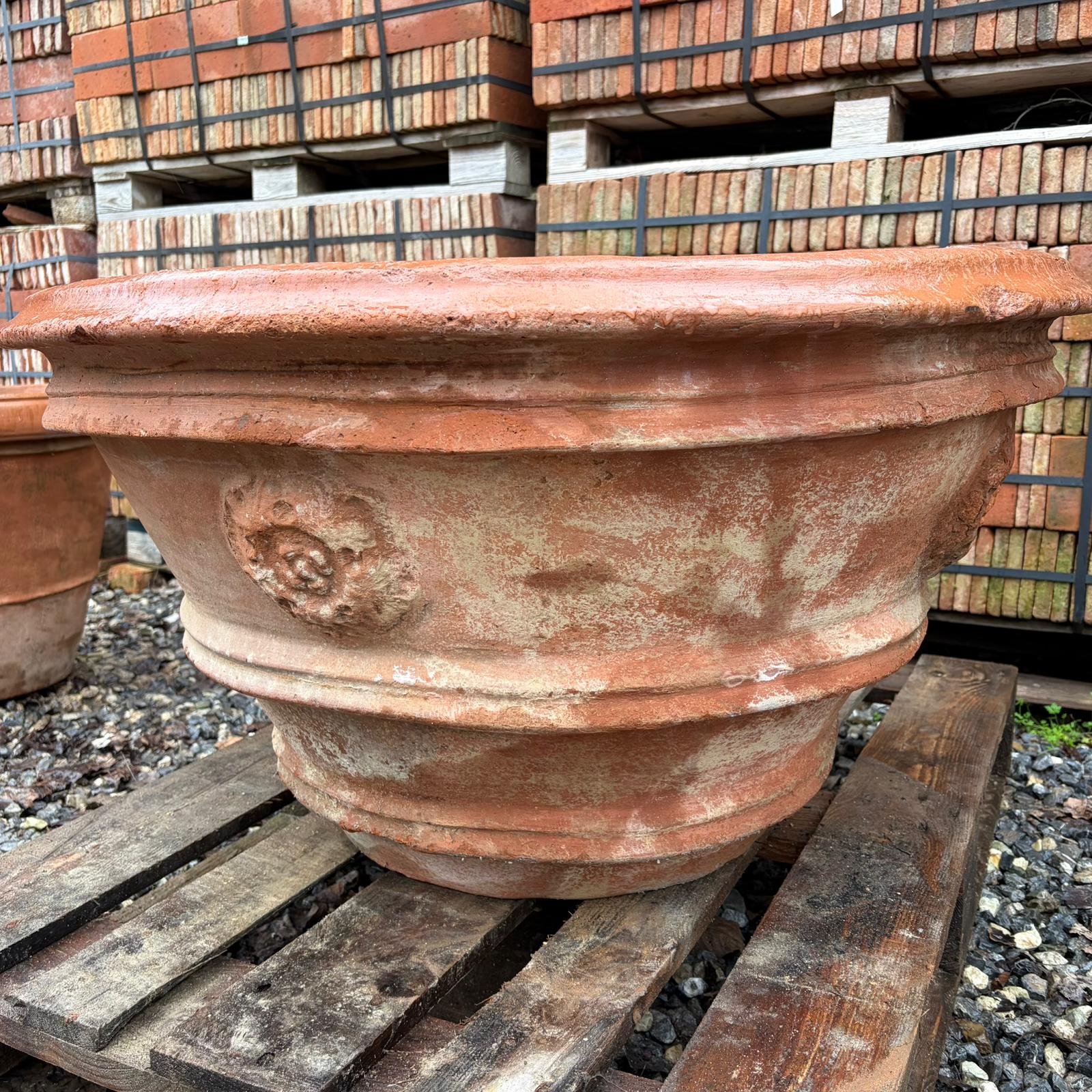 antica conca in terracotta 93 cm