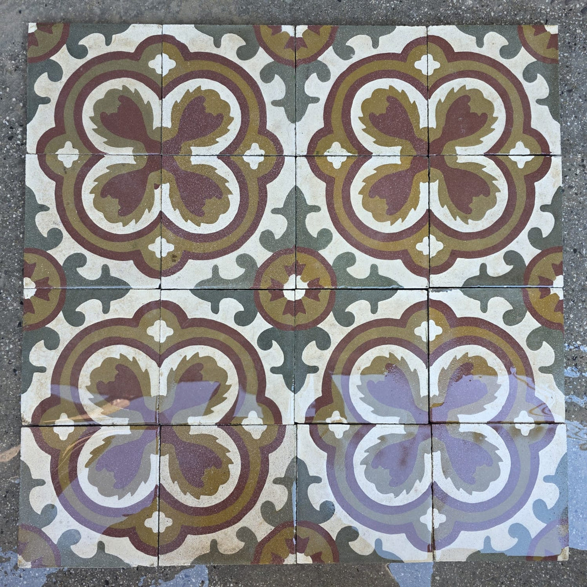 cementine decorate fiorite