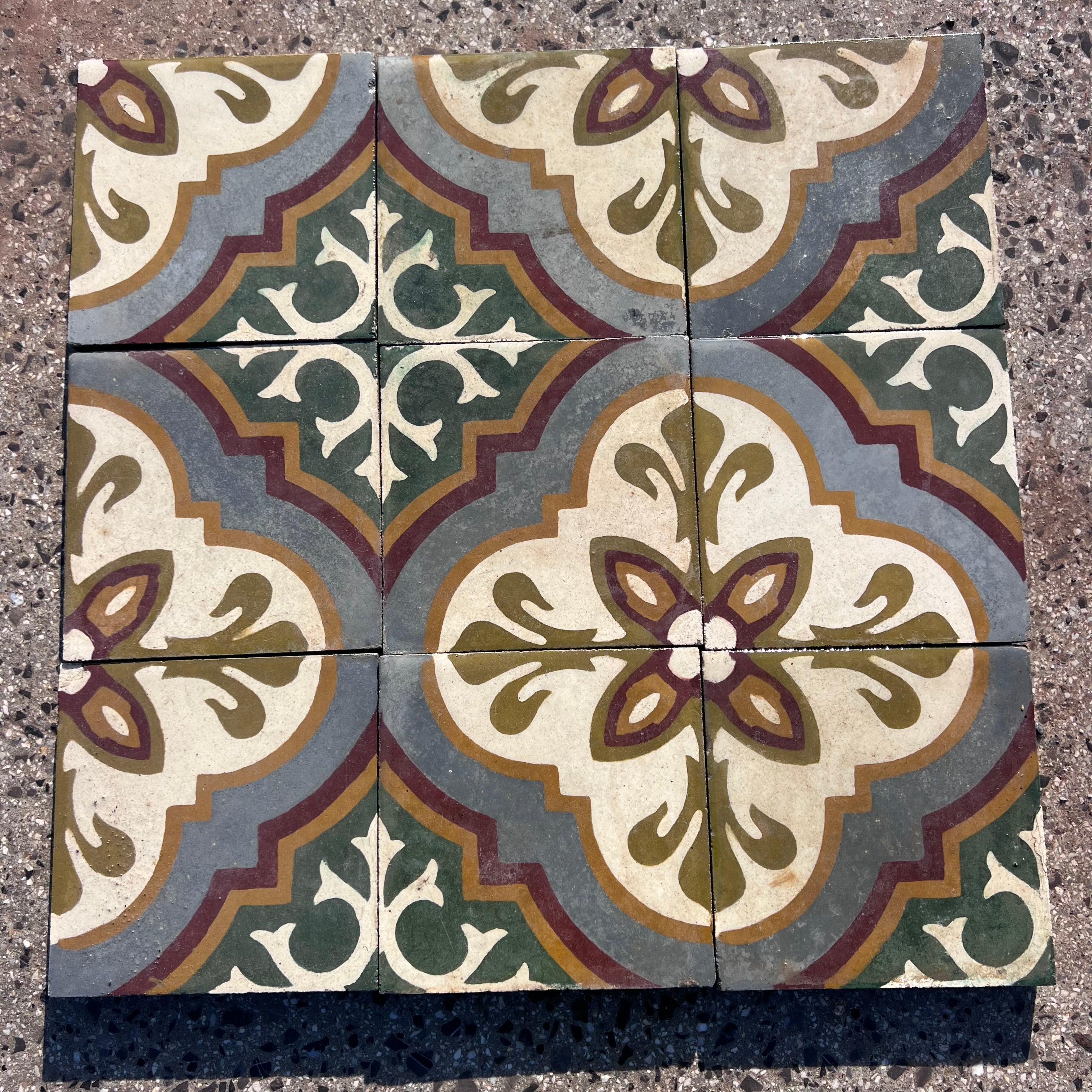cementine decorate fiorite
