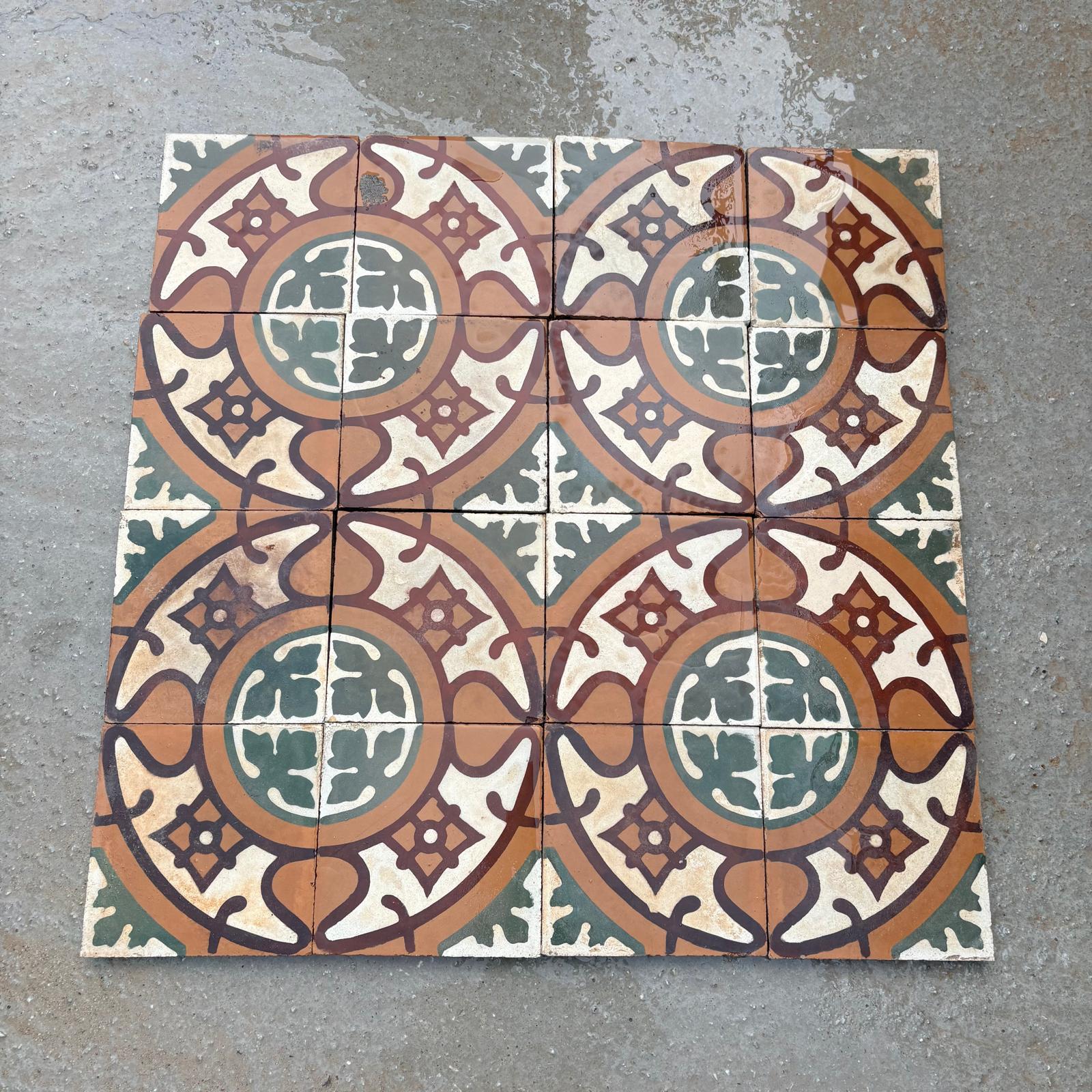 cementine decorate verdi arancioni 1