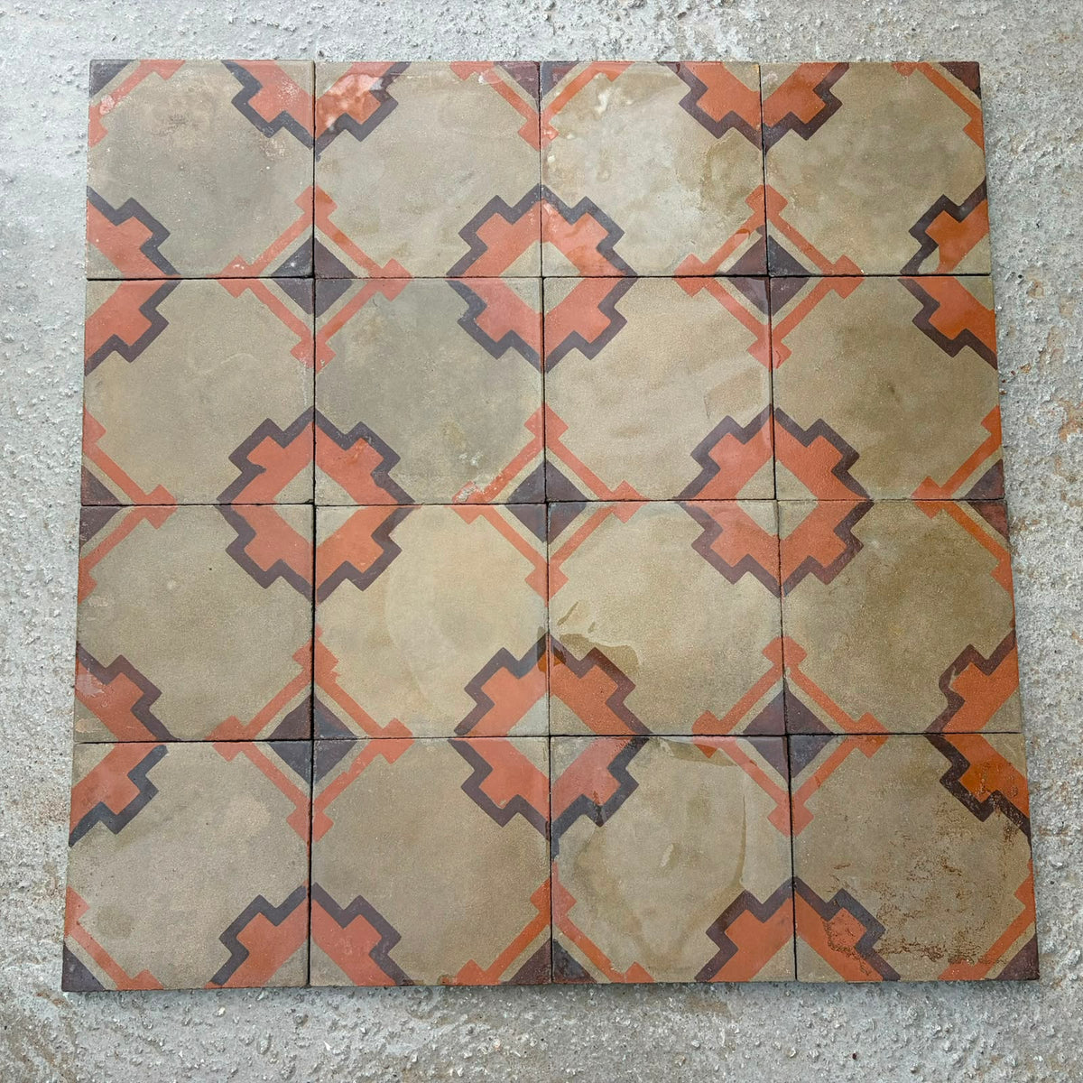 cementine geometriche arancioni