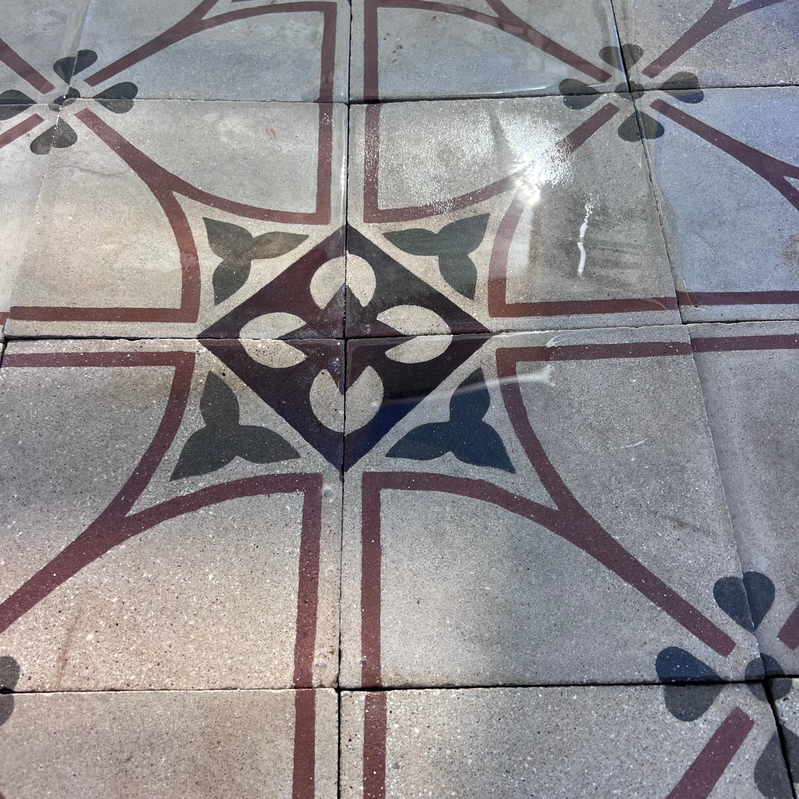 dettaglio cementine usate decorate 