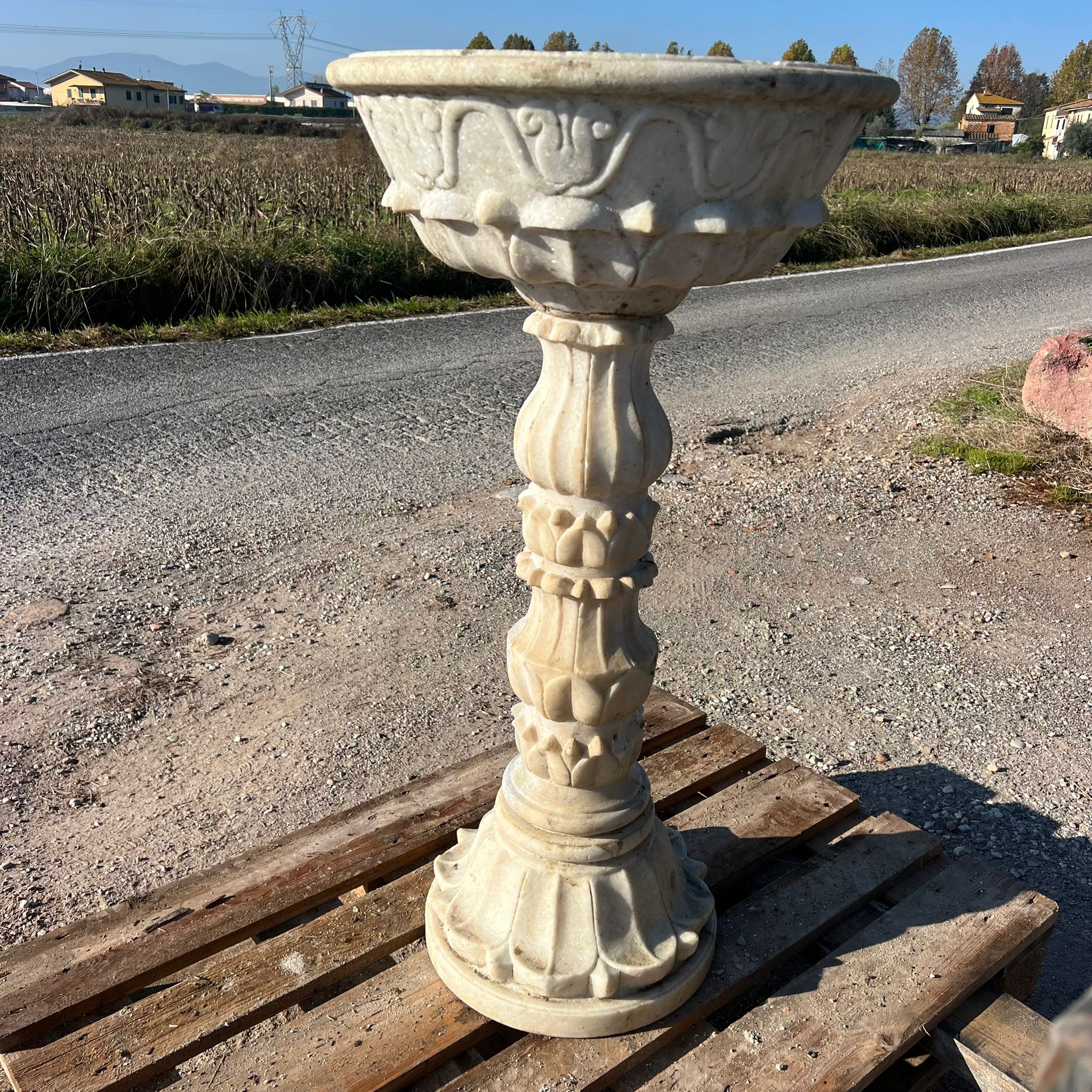 fontana in marmo diametro 55 cm 