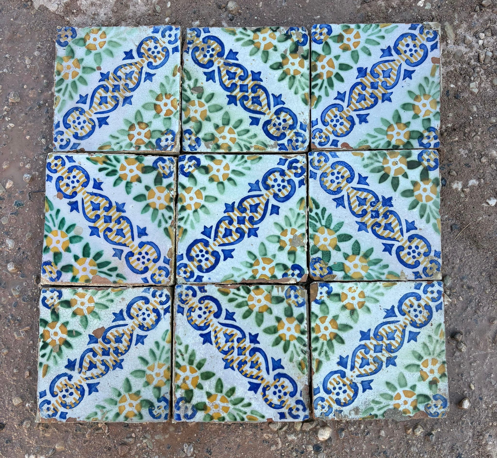 maioliche blu verde
