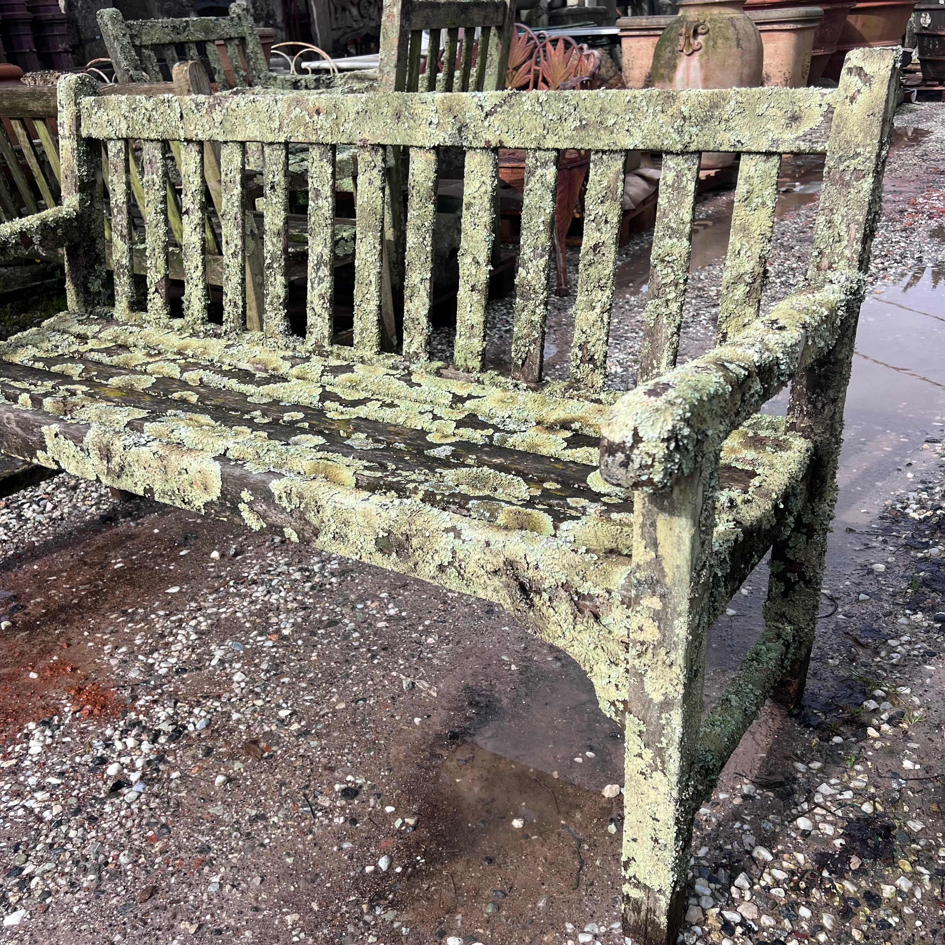 panchina in teak laterale