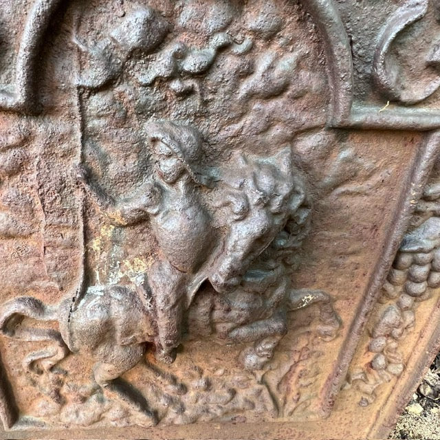 piastra da camino dettaglio 