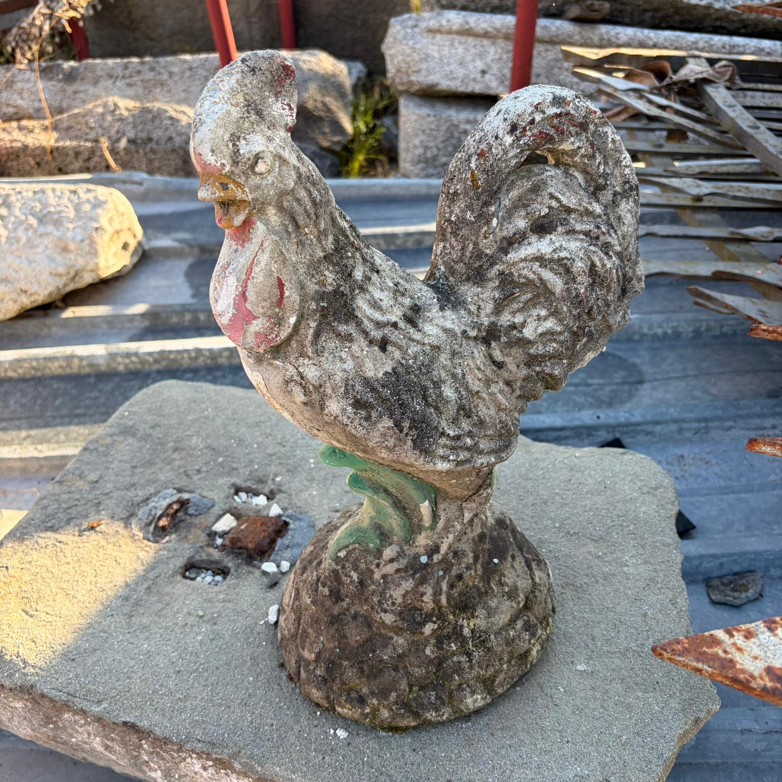 statuetta gallo lato