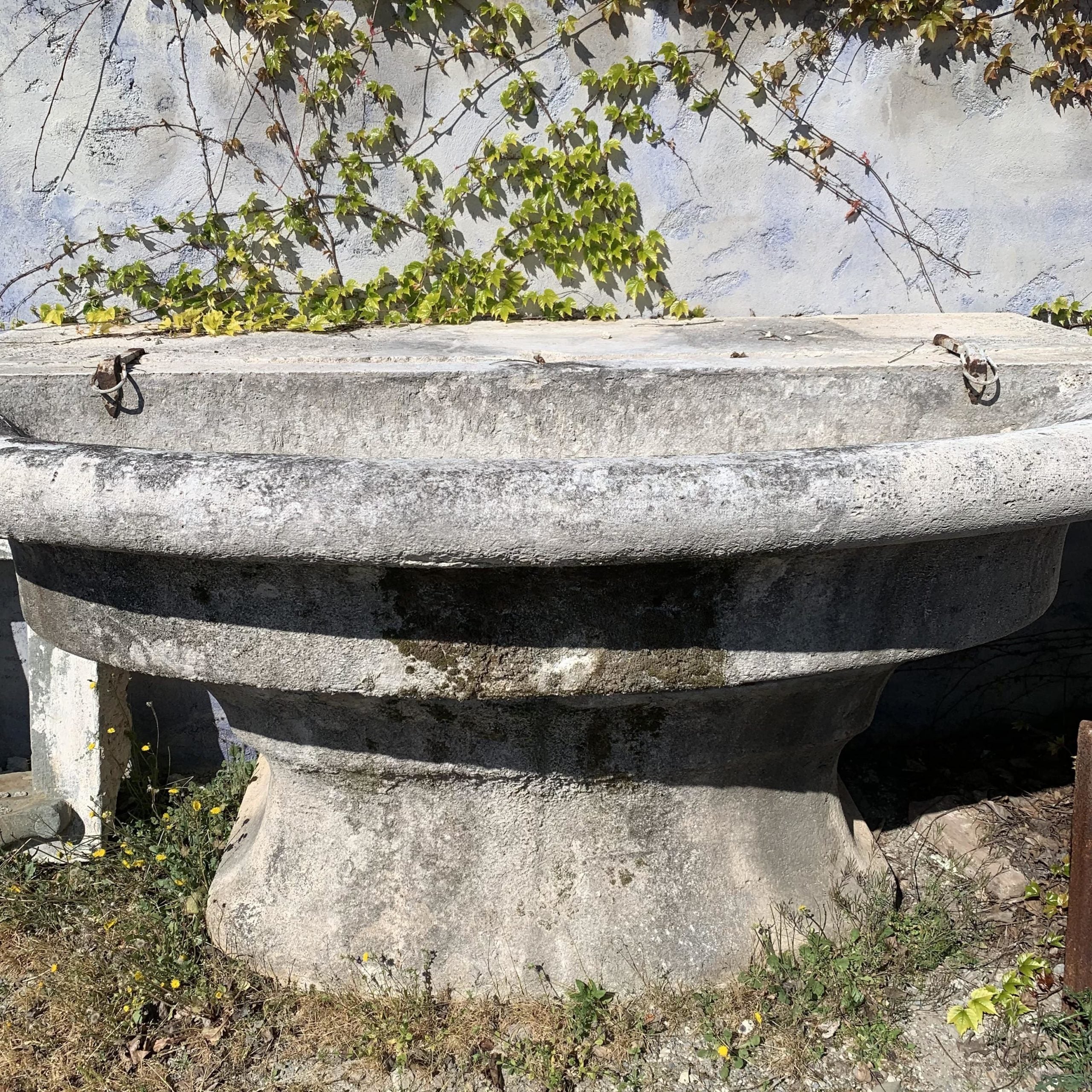 Ancient stone wall fountain from the 1700s