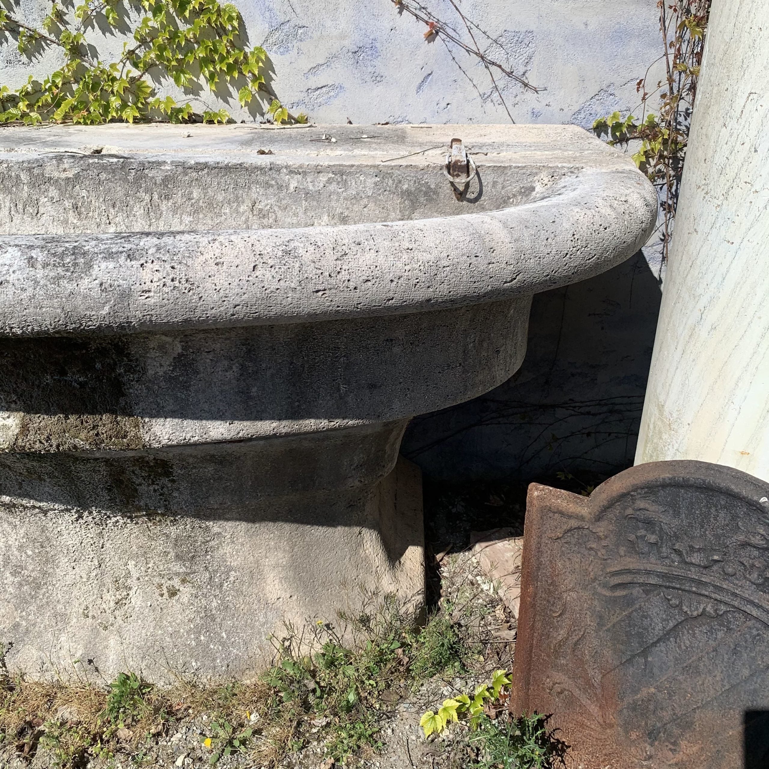 Ancient stone wall fountain from the 1700s