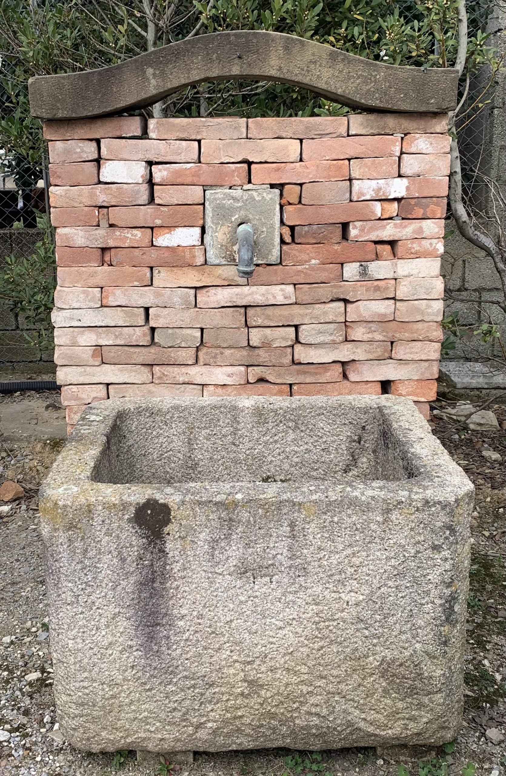 Ancient granite stone tub