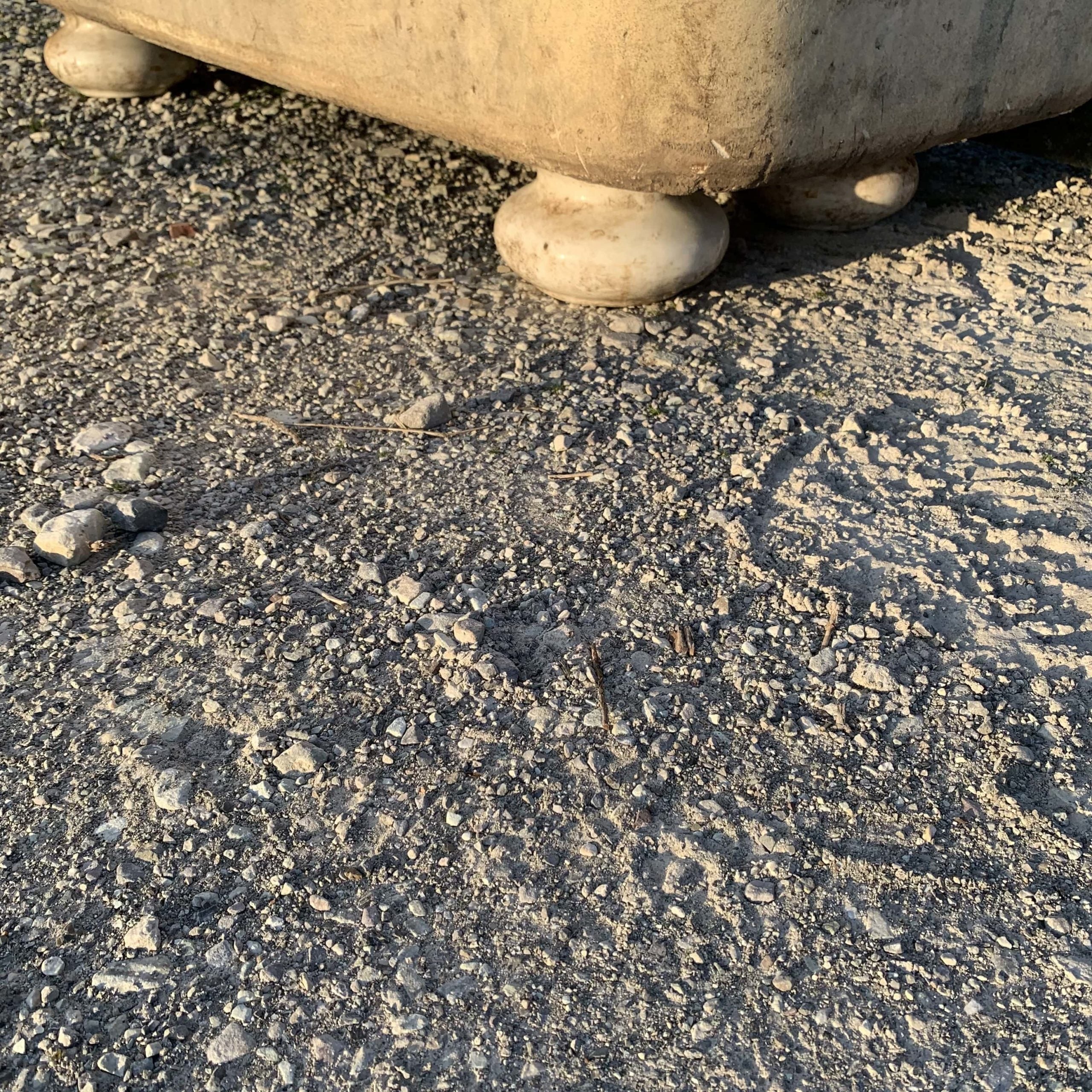 Antique glazed terracotta tub