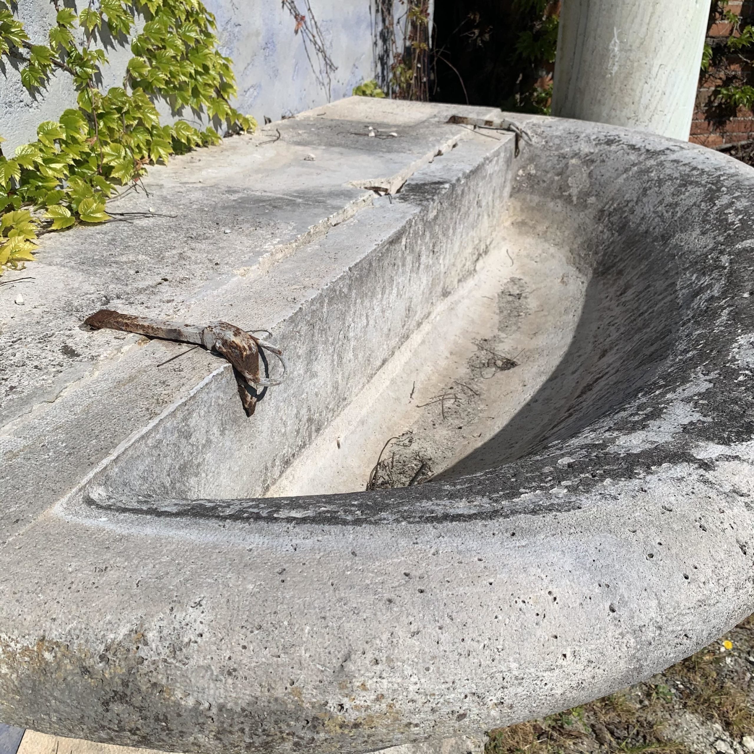 Ancient stone wall fountain from the 1700s