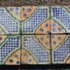Antique blue and green majolica